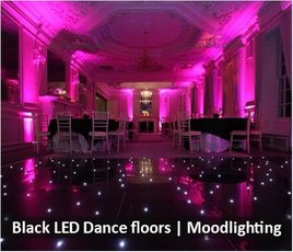 Acklam Hall | Middlesbrough | LED Dance floor | Black Dance floor | Mood lighting