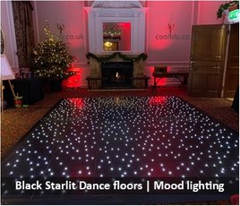 Crathorne Hall | Black Starlit Dance floor | Mood lighting