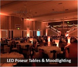 Gisborough Hall Hotel | LED Mood lighting | LED Furniture | LED Poseur Tables | Party Nights