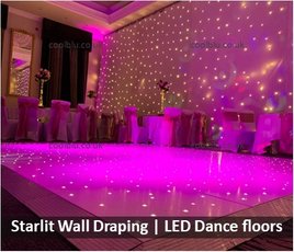 Hardwick Hall Hotel | LED Dance floor | Starlit Partition Wall | Moodlighting