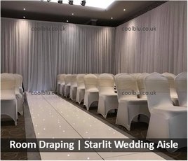 Ramside Hall Hotel | Room Draping | Starlit Wedding Aisle | Durham Wedding