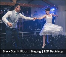 Theif Hall Northallerton | Black LED Dance sfloor | Staging Hire | Backdrops